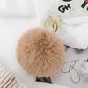 New cartoon cute imitation Rex rabbit hairball keychain artificial hairball pendant car key bag pendant spot