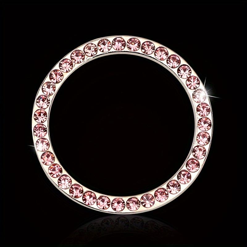 

Sparkling Engine Start Stop Button Cover Bling Ignition Knob Stylish Car Interior Accessory & Shiny Gift for Automotive Enthusiasts рожевий