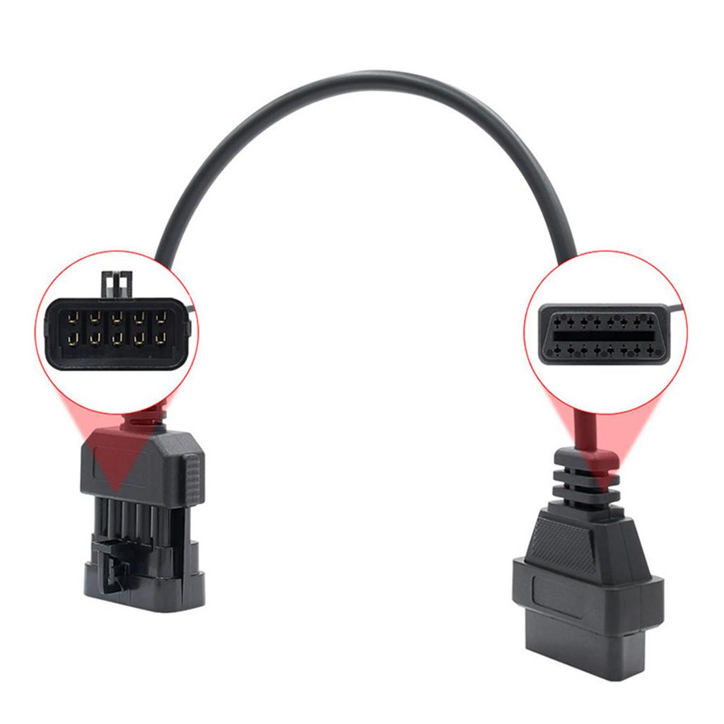 Easy Installation OBD2 Diagnostic Cable 10 Pin Interfaces for Fast and Accurate Vehicle Maintenance Fault Code Clearing