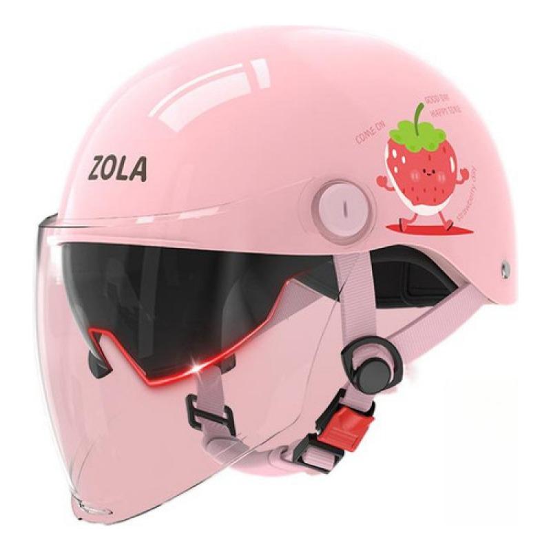 

Женский ретро полушлем для мотоцикла, модный, с защитой от УФ-лучей, дышащий, раскрашенный, всесезонный, безопасный шлем для езды на скутере земляничный