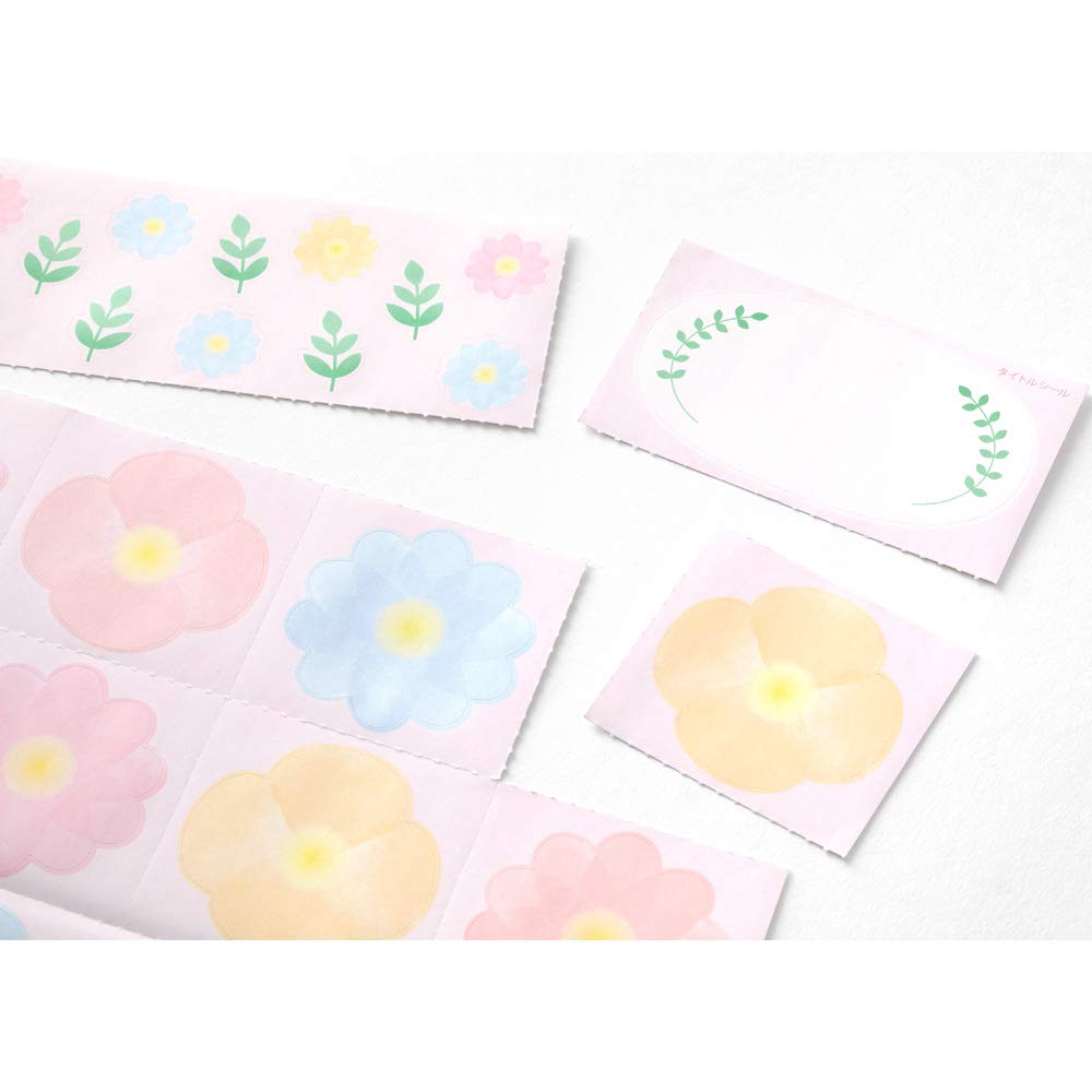 DESIGNPHIL MIDORI Colored Paper with Floral 33244006 Stickers, Pattern,