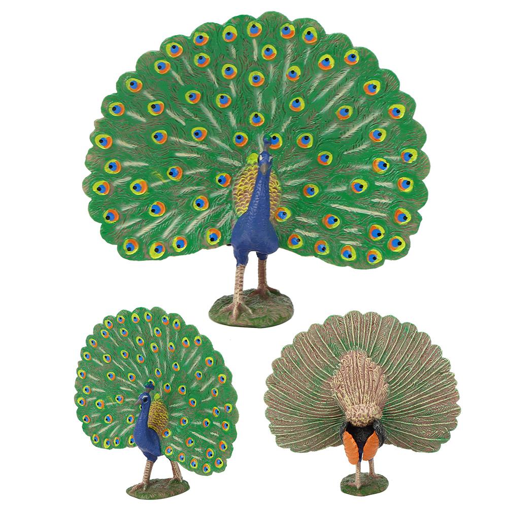 Peacock Model Highly Simulation Home Office Decoration Ornament Children ToyPeacock Model