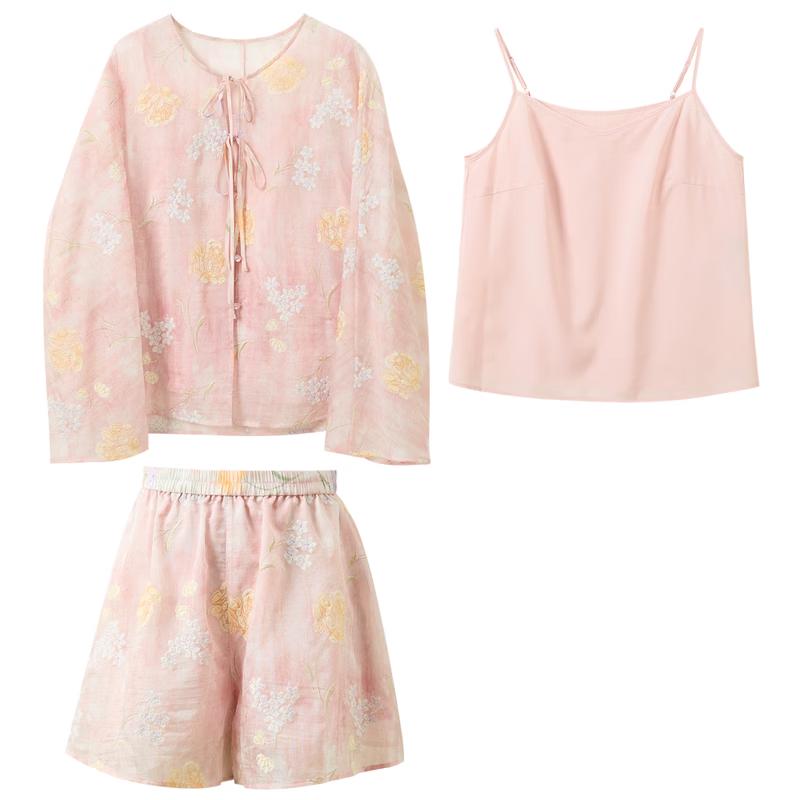 

Sancai Lyocell Embroidered 3-Piece Summer Set M