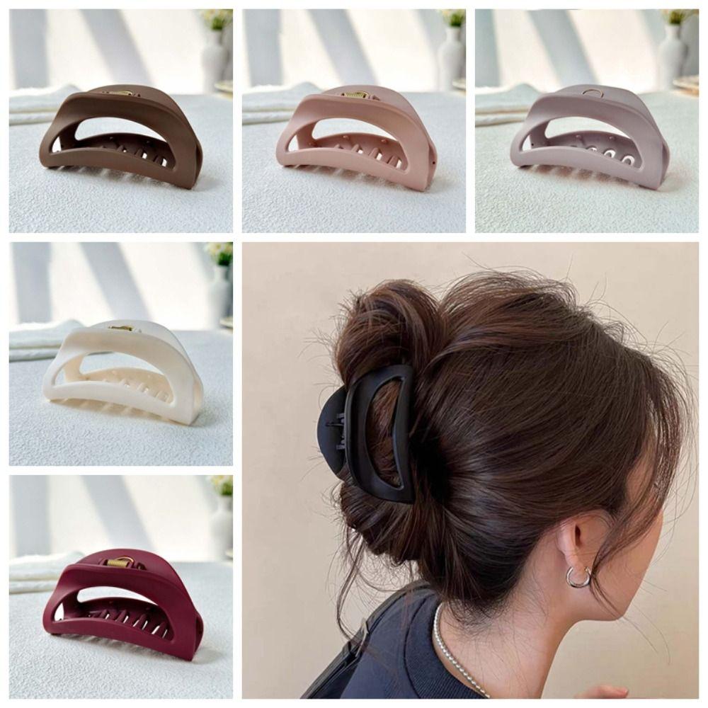 Korean Style Elastic Plastic Hair Claw Creative Solid Color Shark Clip Silicone Shark Clip  Daily