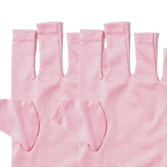 Yousheng 1 Pair Fingerless Nail Gloves Elastic Breathable Professional Nail Art Skin Care Polyester Nail Lamp Light Anti UV Gloves Manicure Tools