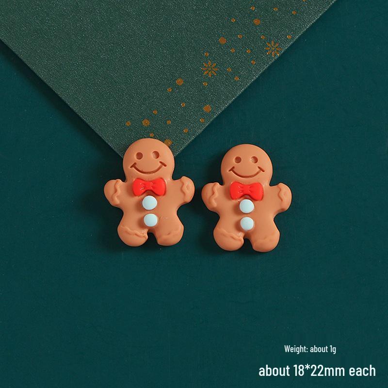 DIY Cartoon Santa & Reindeer Resin Accessories for Phone Cases & Hair Ties