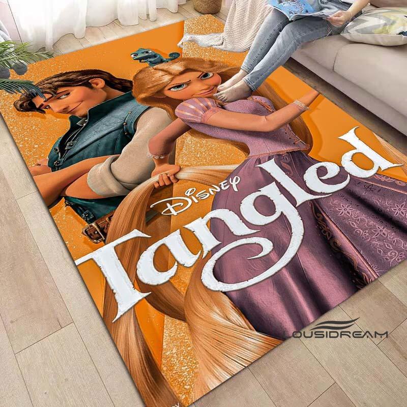 Disne Movie Tangled Rapunzel Princess Area Rug,Carpet for Home Living Room Bedroom Sofa Doormat Kitchen Decor Non-slip Floor Mat