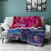 1PC Kpop Demon Hunters Patterned Flannel Blanket Suitable For All Seasons For Home Decor Warmth And Comfort Gifts Holiday Present