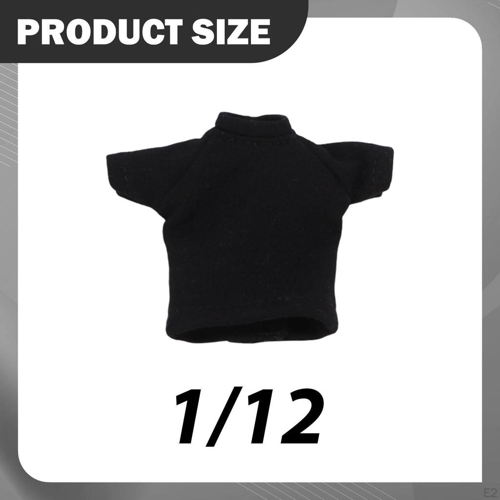 1 Stück Miniaturfigur T-Shirt 1/12 Maßstab Action Kleidung Kostüm Zubehör