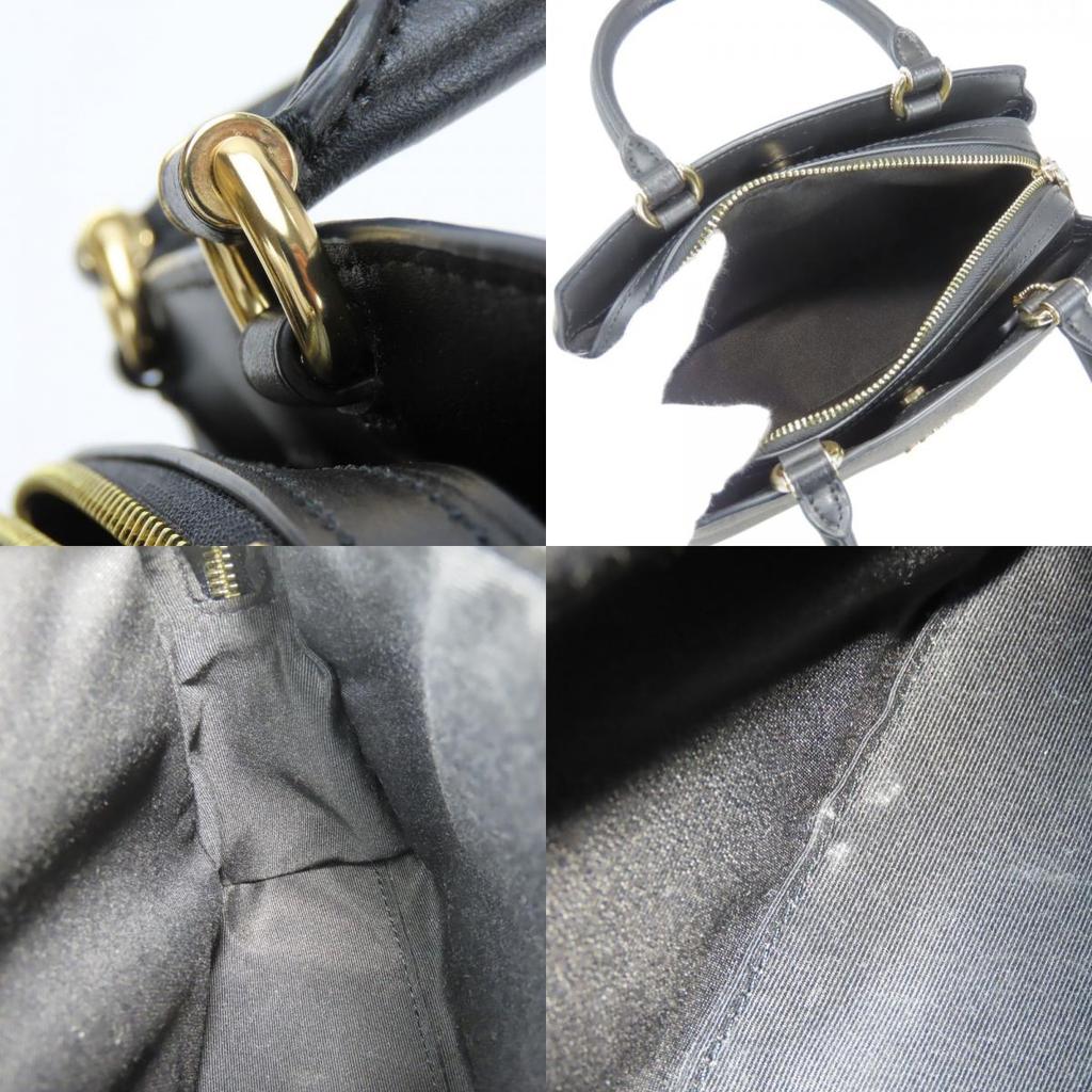 Used COACH Handbag 91494 Signature PVC/leather Dark brown black Shoulder