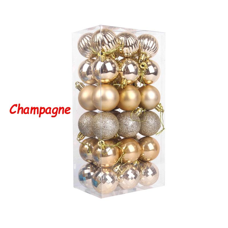 NEW 36Pcs Christmas Tree Hanging Balls Baubles Ornaments for Party Supplies Holiday Decorations