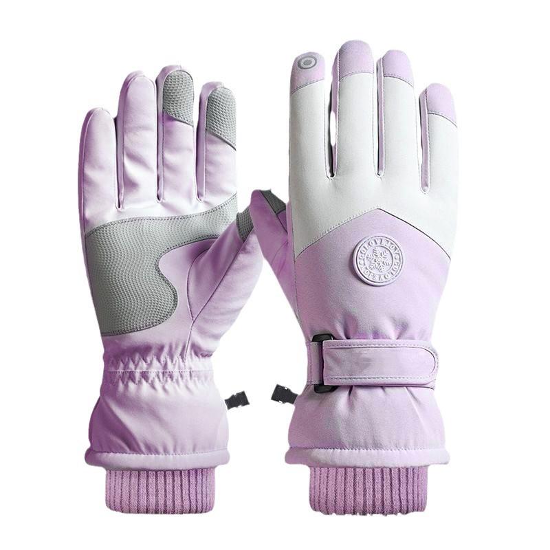 Unisex Warm Cold-Proof Ski Gloves for Night Running & Electric Vehicles
