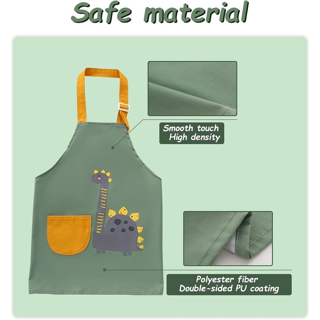 Παιδικές Ποδιές για Κορίτσια Αγόρια Αδιάβροχη Ποδιά Μαγειρικής για Παιδιά με Τσέπες Ρυθμιζόμενο Λουράκι για Παιδιά Μαγείρεμα Ψήσιμο Ζωγραφική Κηπουρική