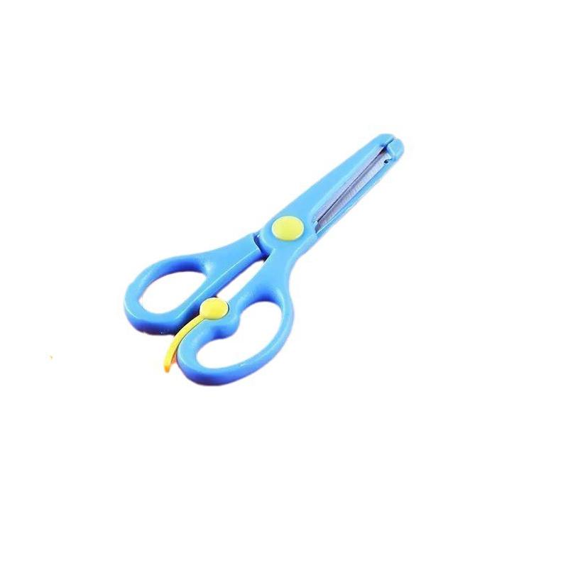 

Hand-cut Paper-cutting Scissors for Primary School Students, Round-tipped Safety Scissors To Prevent Hand Pinching синій