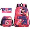 Three-piece Backpack Versatile High School Travel Bag