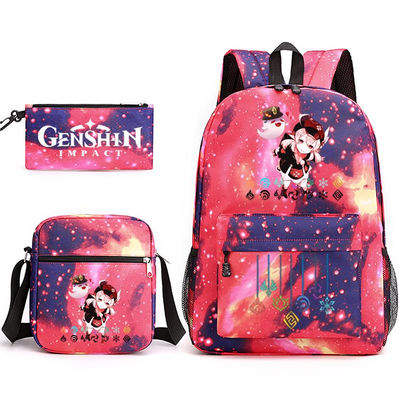 Three-piece Backpack Versatile High School Travel Bag
