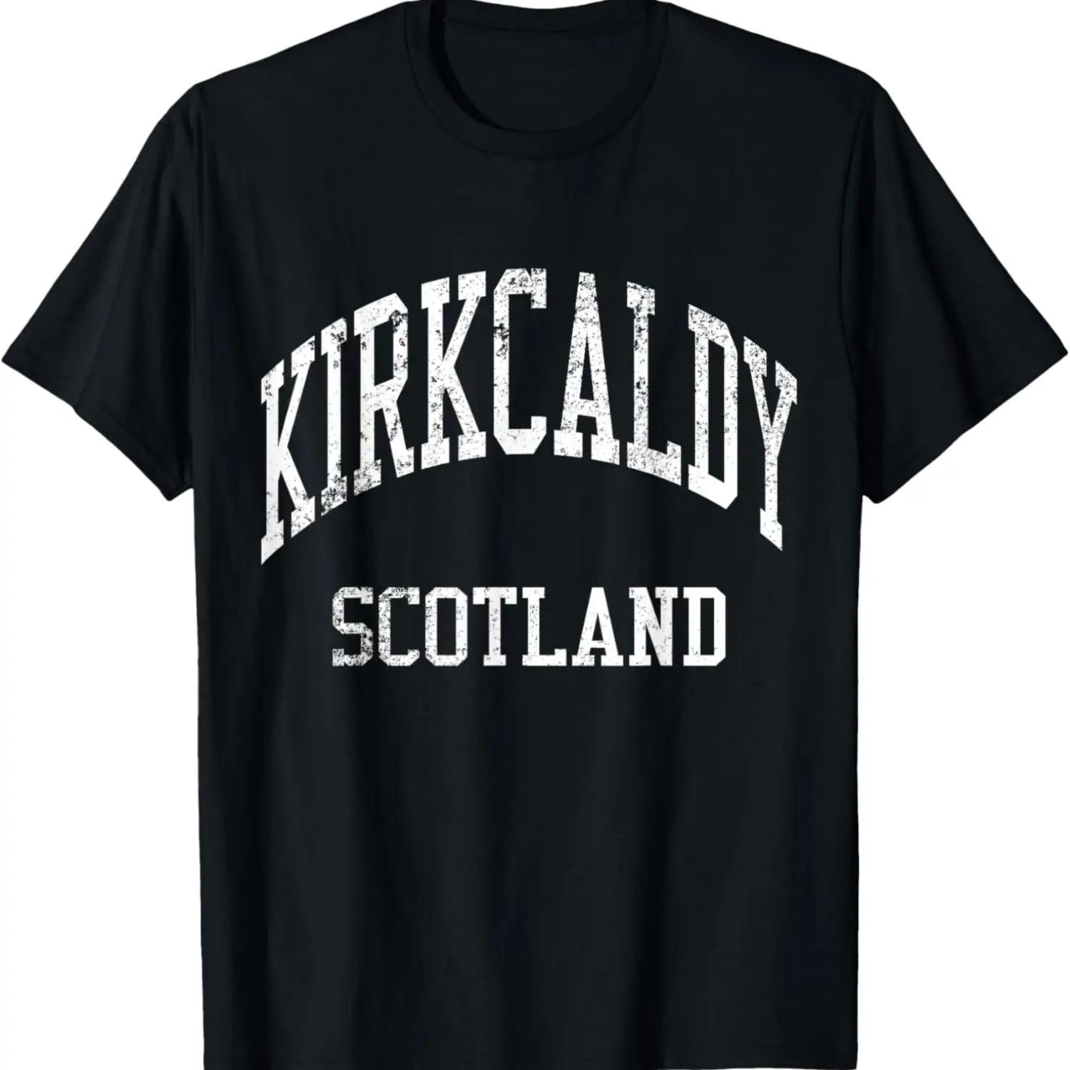 

Kirkcaldy Scotland Retro 70s College Sports Style T-Shirt S чёрный