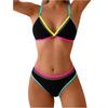 Women's Two-piece Swimsuit, Candy-colored Contrasting  Bikini.
