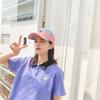 Gradient Color m Logo baseball cap with letter embroidery, sun-shading street style, trendy sun protection hat for women, Korean version