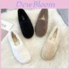 Cotton Shoes For Women Fall Winter Warm Plush Loafer Slip On Comfortable Daily Use