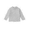 Dudu Home Kids Antibacterial Long Sleeve Striped Mock Neck T-Shirt