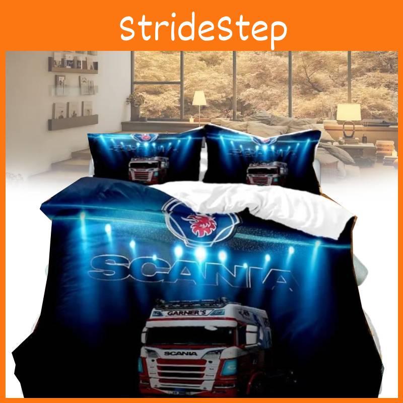 Bedruckte Scania Trucks Bettbezug Kissenbezug Bettwäscheset Kinderdeko Schlafzimmer