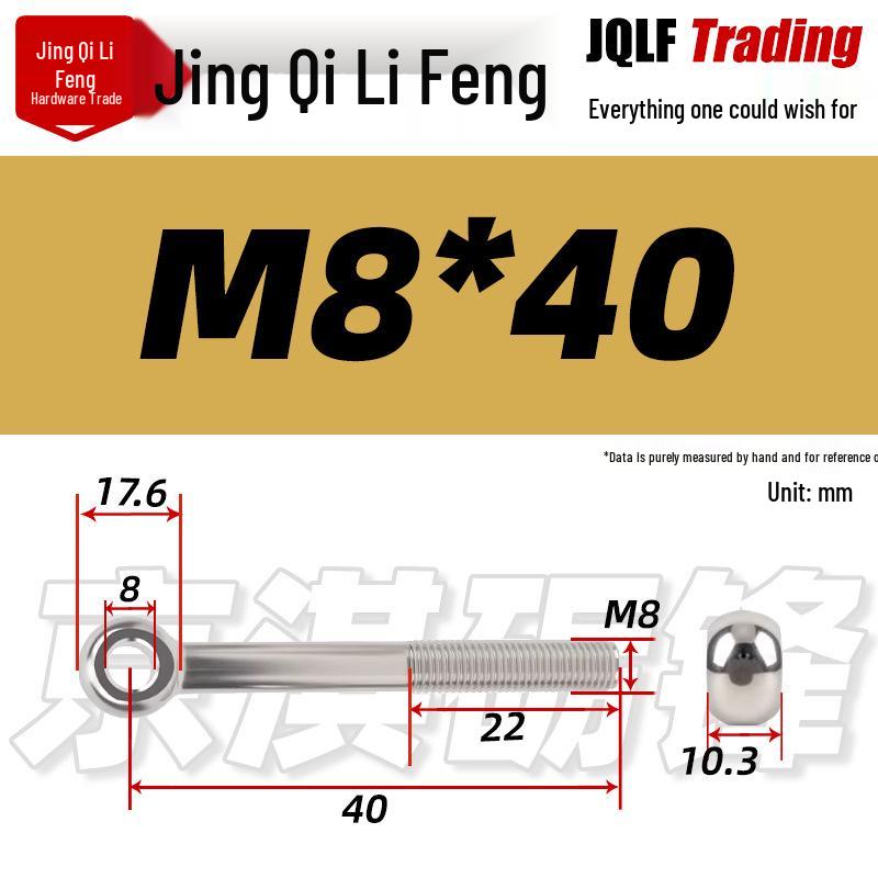 Stainless Steel GB798 Eye Bolt, Full Series M5-M16