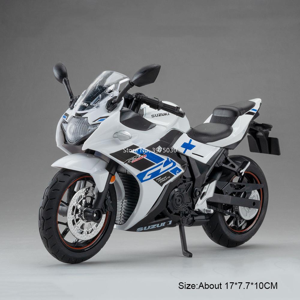 1:12 Alloy Suzuki GSX250R GSX1000R Motorcycle Model Car Toy with Light Wheel Shock Absorption Miniature Vehicle Interactive Toys