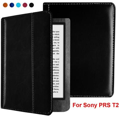 Funda de Cuero para E-Reader Carcasa Protectora Anticaídas Cubierta Trasera Premium para Sony PRS T2