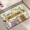 Non-Slip Water-Absorbing Cute Puppy Floor Mat for Bathroom Entrance
