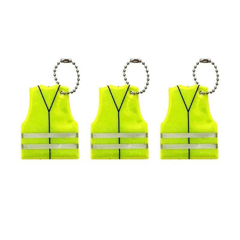 10Pcs Safety Reflective Pendants Safety Clothing Modeling Reflective Keychain Portable Backpack Decoration Accessories Gifts