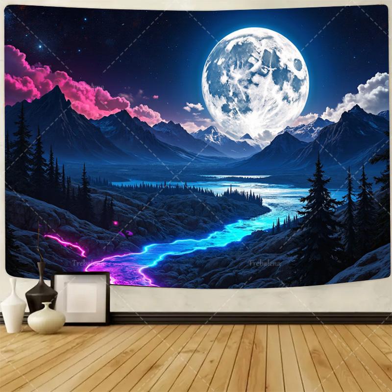 

1pc Wall Tapestry Boho Chic Twin Faces Tapestry - Black & White Art for Bohemian Decor 40x30inch