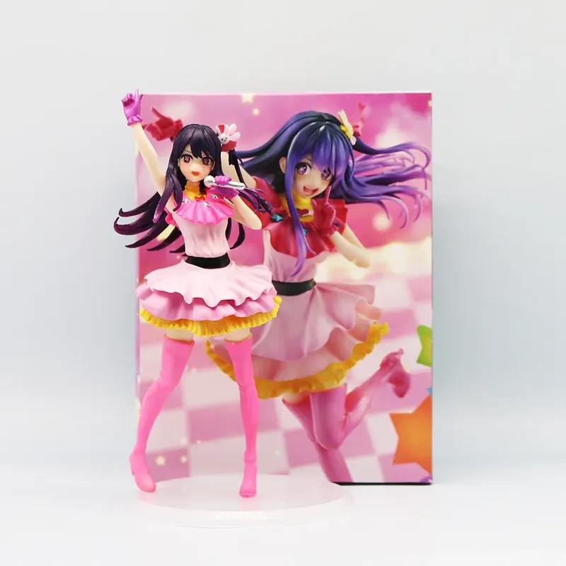 Auf Lager [Oshi No Ko] Anime Figur Idol Sängerin Hoshino Ai Actionfigur Kawaii Stern Arima Kana Figur PVC Sammlermodell Spielzeug