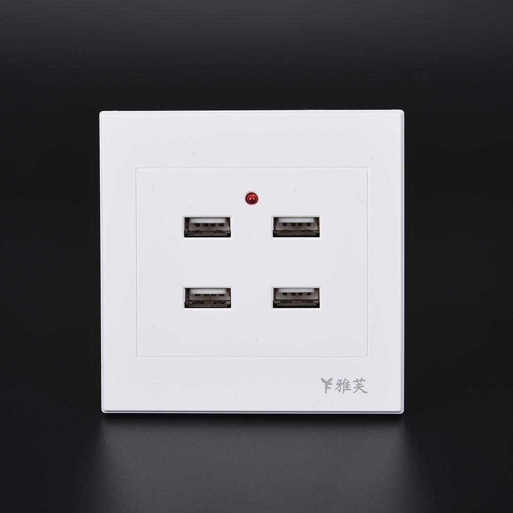 USB DC 2/3/4 /6Ports 5V 3.1A Electric Wall Charger Dock Station Socket Power Outlet Panel Plate Switch Power Adapter Plug
