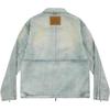 Levis X Good Bai Collaboration FW24 Zipper Letter Print Casual Denim Jacket Men jackets Light-Blue 003GD-0000