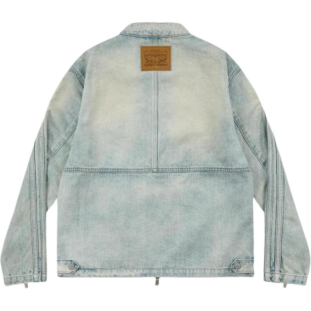 Levis X Good Bai Collaboration FW24 Zipper Letter Print Casual Denim Jacket Men jackets Light-Blue 003GD-0000