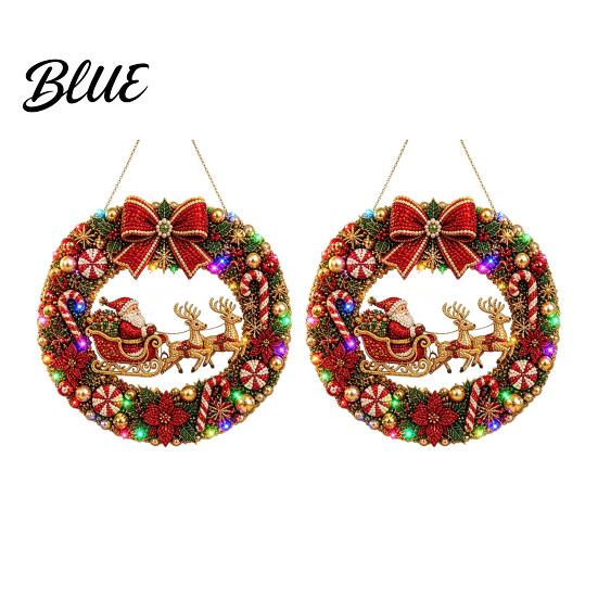Christmas Tree Hanging Decor 2Pcs Pearl Diamond Ornament Set 2D Acrylic Glitter Charms with Ribbon Festive Pendant for Holiday Party Indoor