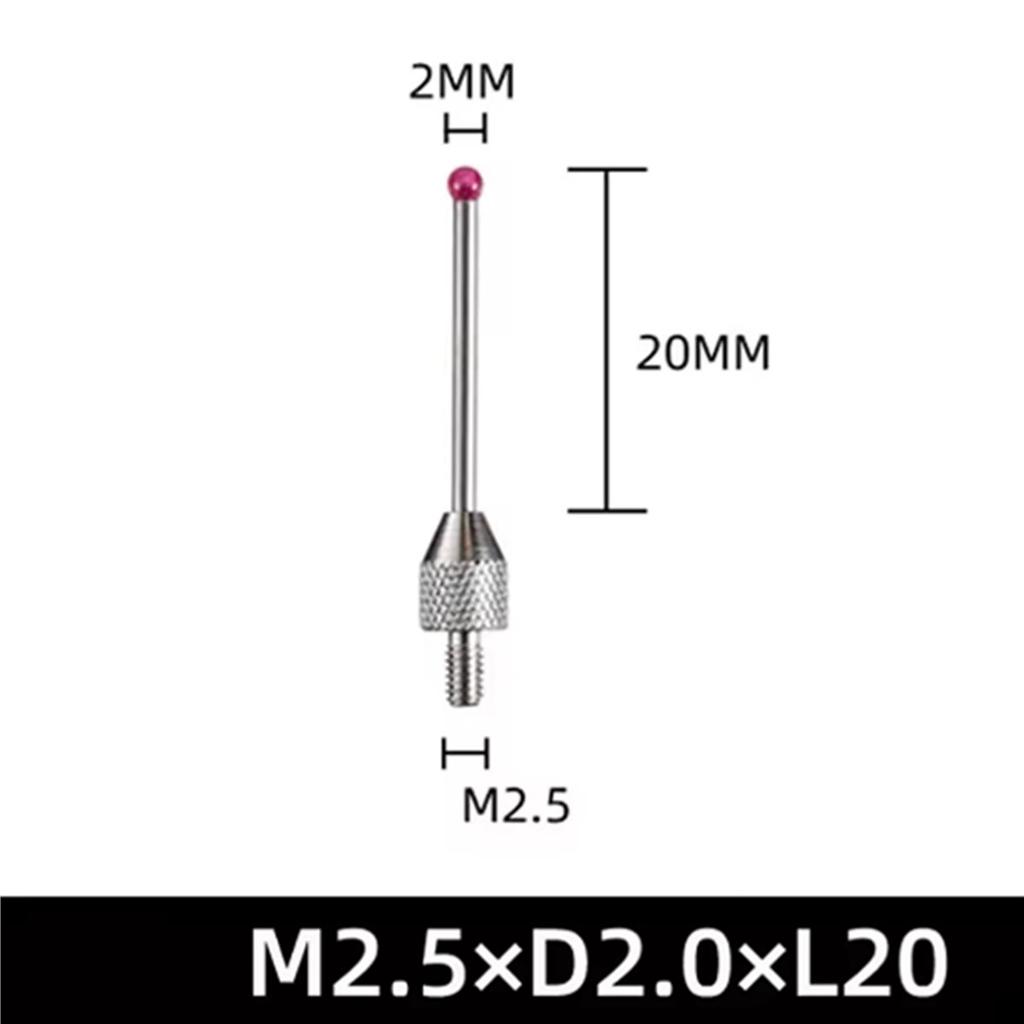 ABUL-4X M2.5 CNC Probe Measuring Tips 2Mm Stylus Ball Porcelain Shaft CNC Height Gauge Probe Measuring Probe CMM Machines A