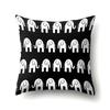 Polyester Pillow Case Car Decoration Home Printed Black and White Geometric Car Cushion Head Cushion Cover