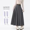 Women's A-Line Pleated High-Waist Midi Skirt