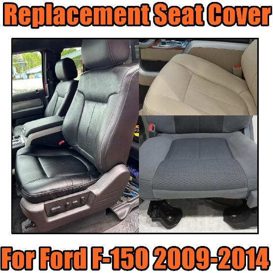 NLQR Steel Gray Front Driver Side Bottom Replacement Cloth Seat Cover Compatible with Ford F-150 2011 2012 2013 2014 Driver Seat Replacement