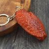 6 Pcs Chicken Wing Keyrings Decorative Keychain Car Key Chain Simulation Food Keychain Hanging Ornaments Bag Pendant