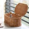 Bohemian Imitation Rattan Storage Basket - Woven Storage Box, Dust-proof Cutlery Frame, Home Decoration Basket Kitchen Organizer