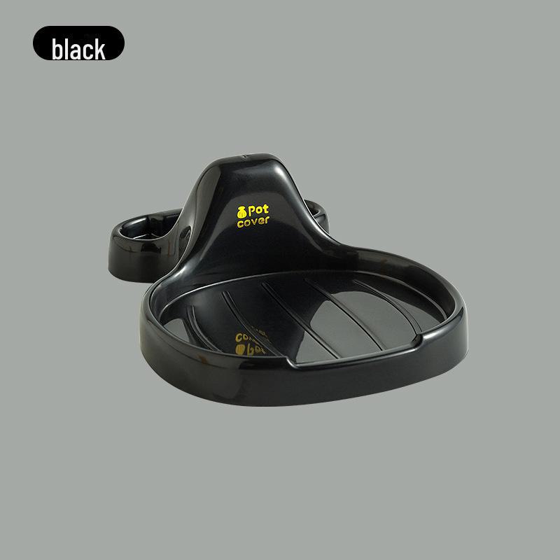 Soporte Transparente Antideslizante para Tapa de Olla y Cuchara - Estante de Almacenamiento de Cocina Resistente al Calor