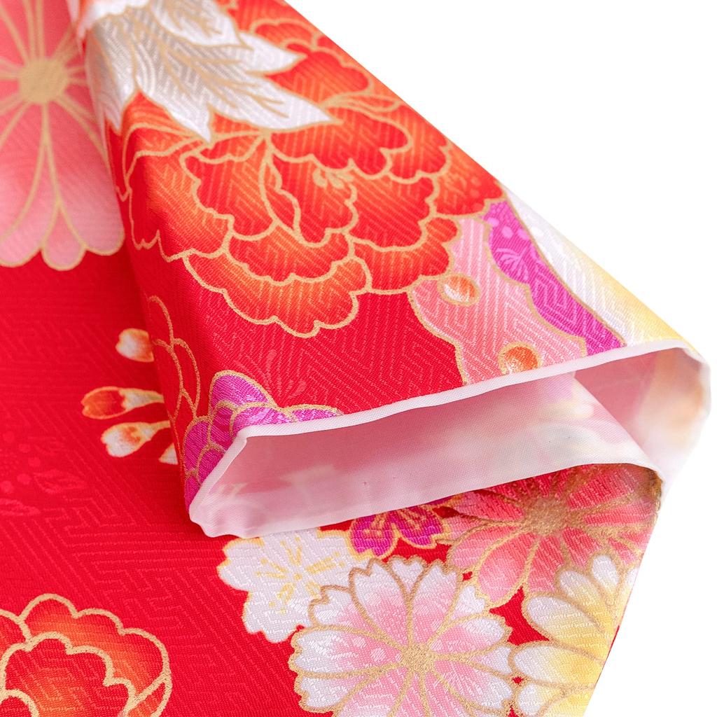 Kimono Set for Set Patterned Nagajuban Hair Drawstring Zori Waist and Tabi Scarlet Flower with Dancing [KYOETSU] Shichi-Go-San Ceremony, 3-Year-Old