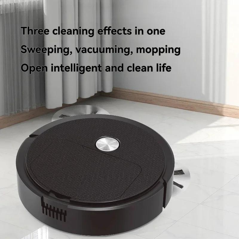 New mini intelligent three in one sweeping robot,wireless operation,essential for lazy people,low noise,solves cleaning troubles