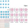 Christmas Snowflake Cake Embellishments With Shining Design For Winter Party Supplies