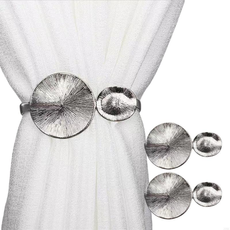 2Pcs Creative Curtain Rope Buckles Decorative Curtain Tiebacks Spring Drape Holder Clip for Home Office Decoration J0MC
