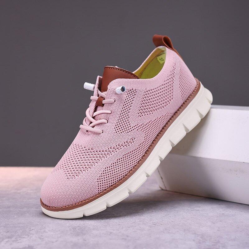Popular Fashion and Lightweight Running Shoes Lace-up Sports and Leisure Men's Shoes Breathable Fly-woven Loafers Men's Large-size Men's Shoes