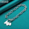 925 Sterling Silver Pendant Bracelet for Women and Men's Fashion Jewelry
